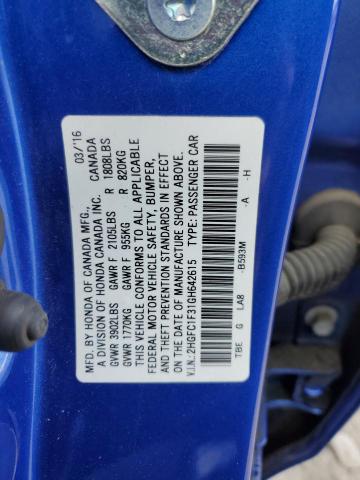 VIN 2HGFC1F31GH642615 2016 Honda Civic, EX no.13