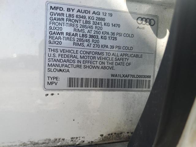 2020 AUDI Q7 PREMIUM - WA1LXAF70LD003068