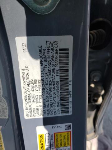 2022 HONDA CIVIC SPOR - 19XFL1H87NE010606