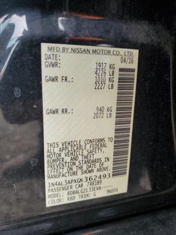 2016 NISSAN ALTIMA 2.5 - 1N4AL3APXGN362493