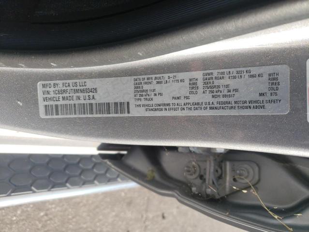 2021 RAM 1500 LARAM - 1C6SRFJT8MN693426