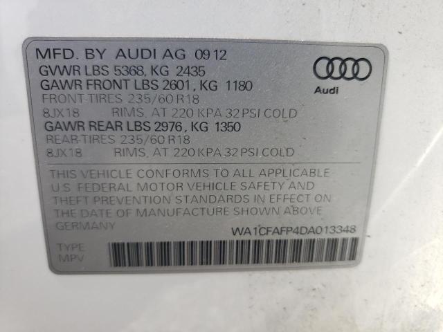 VIN WA1CFAFP4DA013348 2013 Audi Q5, Premium no.13