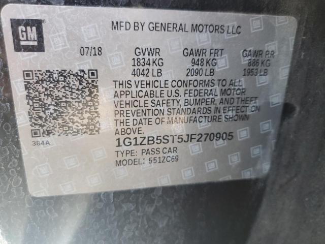 2018 CHEVROLET MALIBU LS - 1G1ZB5ST5JF270905
