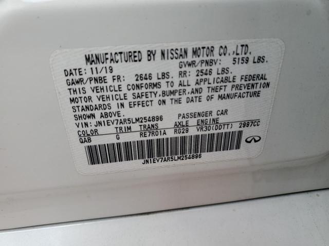 2020 INFINITI Q50 PURE - JN1EV7AR5LM254896