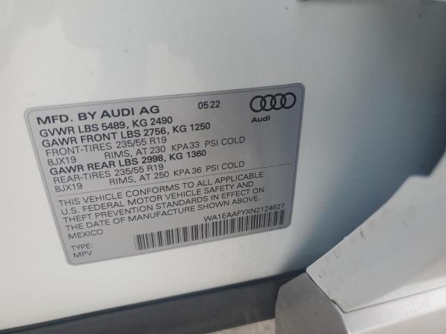 VIN WA1EAAFYXN2124627 2022 Audi Q5, Premium Plus 45 no.14