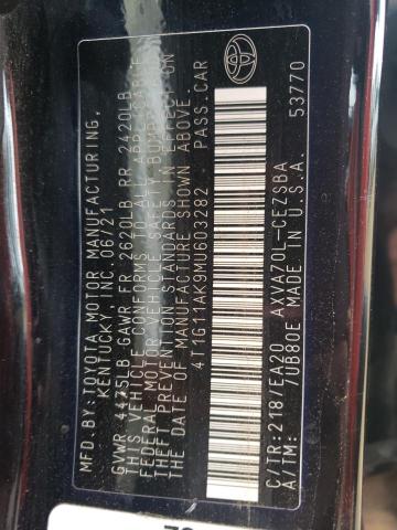 2021 TOYOTA CAMRY SE - 4T1G11AK9MU603282