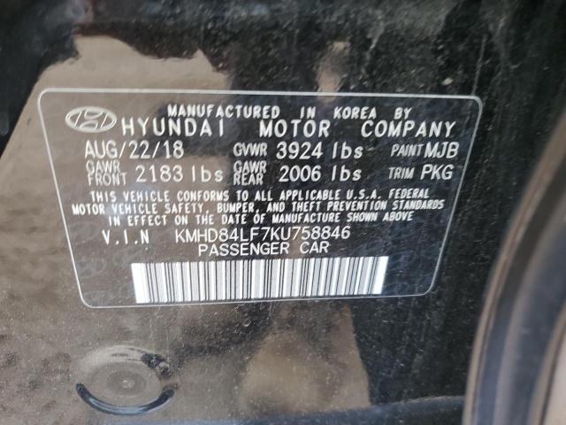 2019 HYUNDAI ELANTRA SE - KMHD84LF7KU758846