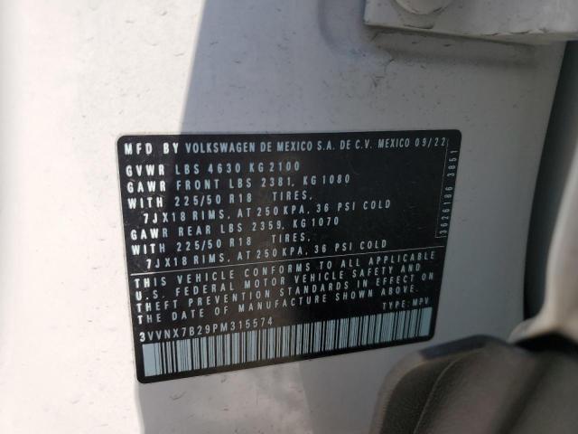 2023 VOLKSWAGEN TAOS SE - 3VVNX7B29PM315574