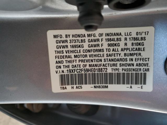 2017 HONDA CIVIC LX - 19XFC2F59HE018872