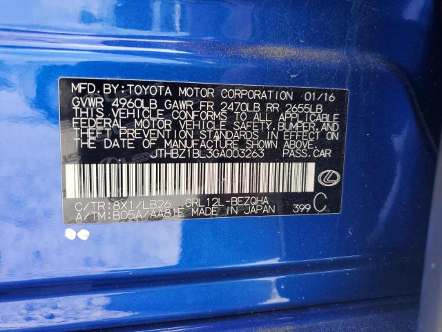 2016 LEXUS GS 350 BAS - JTHBZ1BL3GA003263
