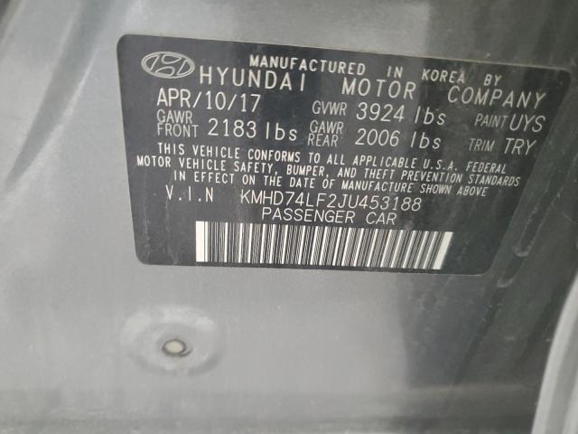 2018 HYUNDAI ELANTRA SE - KMHD74LF2JU453188