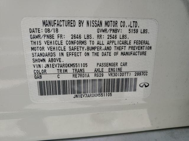 2019 INFINITI Q50 LUXE - JN1EV7AR0KM551105