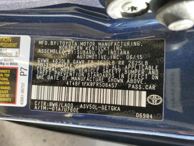 VIN 4T4BF1FK8FR506457 2015 Toyota Camry, LE no.12