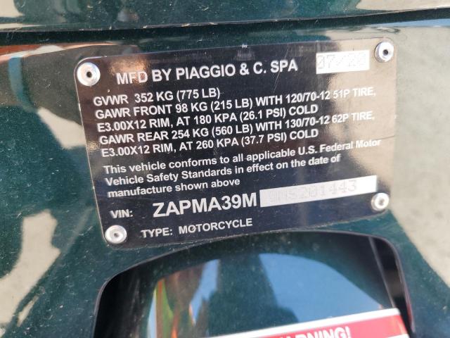 2021 VESPA GTS 300 ZAPMA39M0M5201443