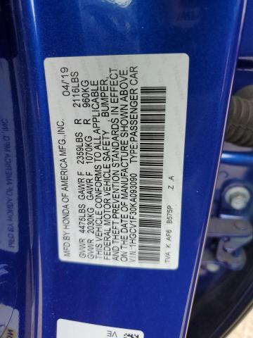2019 HONDA ACCORD SPO - 1HGCV1F30KA093090