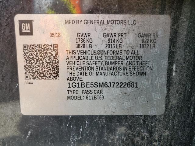 2018 CHEVROLET CRUZE LT - 1G1BE5SM6J7222681