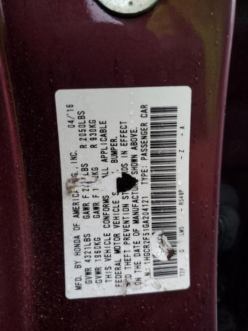 2016 HONDA ACCORD SPO - 1HGCR2F51GA204121