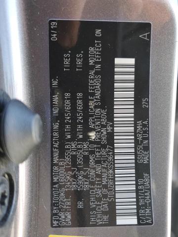 VIN 5TDJZRFH9KS596477 2019 Toyota Highlander, SE no.13