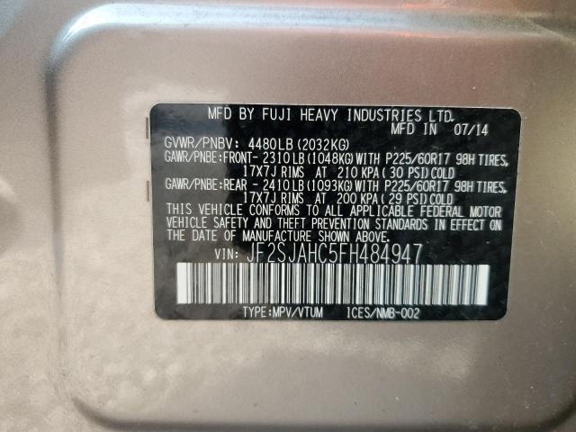 2015 SUBARU FORESTER 2 - JF2SJAHC5FH484947