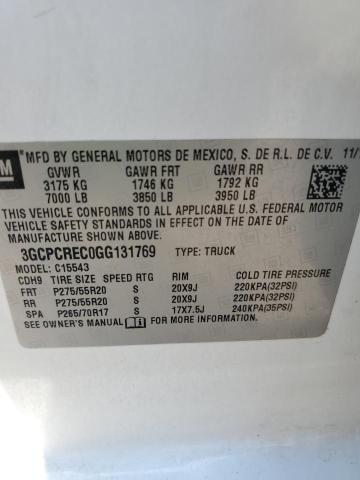 2016 CHEVROLET SILVERADO 3GCPCREC0GG131769  66613944