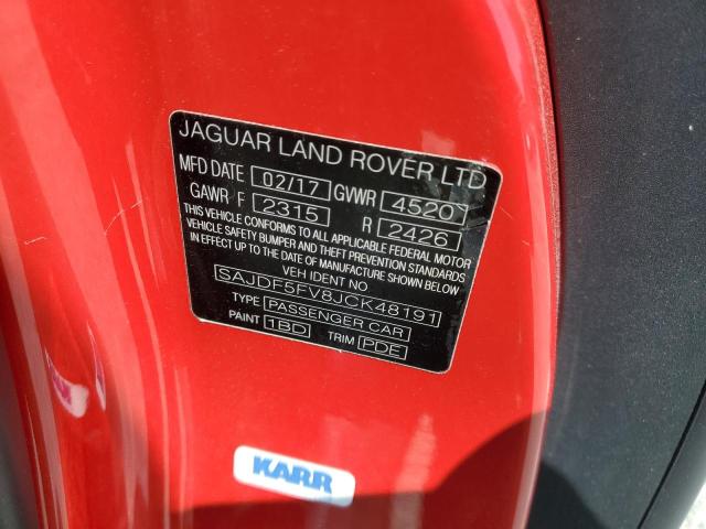 2018 JAGUAR F-TYPE R D - SAJDF5FV8JCK48191