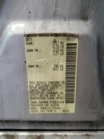 2017 NISSAN ALTIMA 2.5 - 1N4AL3AP9HN346934
