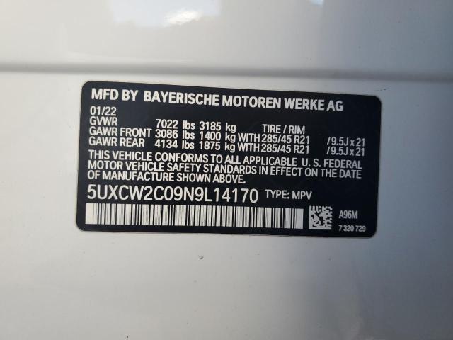 2022 BMW X7 XDRIVE4 - 5UXCW2C09N9L14170