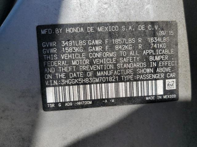 2016 HONDA FIT EX - 3HGGK5H83GM701821