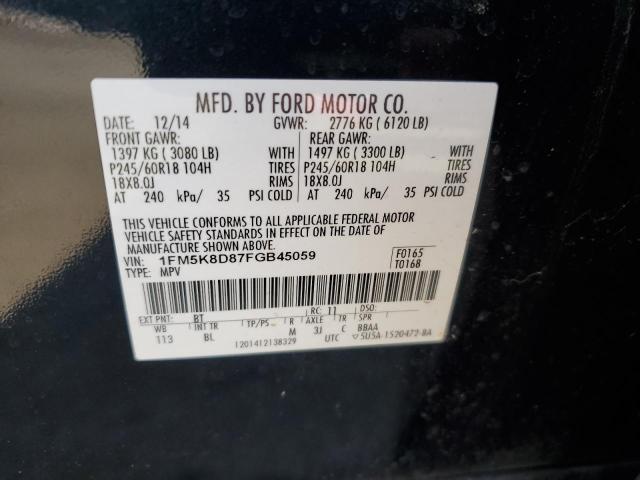 2015 FORD EXPLORER X - 1FM5K8D87FGB45059