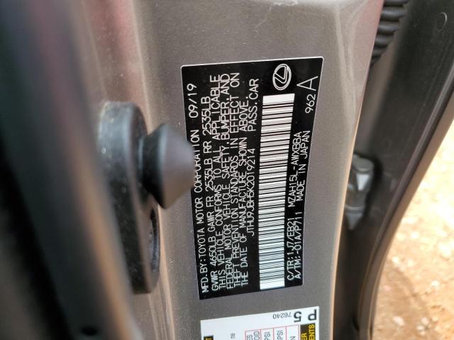 2019 LEXUS UX 250H JTHU9JBH5K2019214