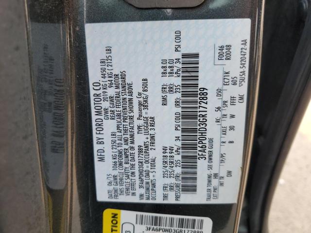 VIN 3FA6P0HD3GR172889 2016 Ford Fusion, SE no.12