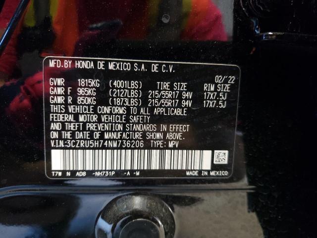 2022 HONDA HR-V EXL - 3CZRU5H74NM736206
