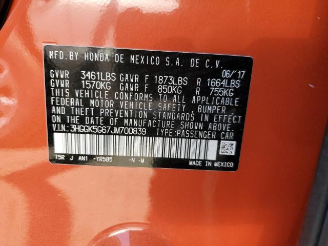 2018 HONDA FIT SPORT - 3HGGK5G67JM700839