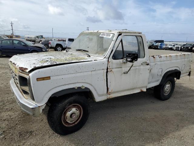 FORD F150 1986 white  gas 1FTEF14N4GPB75627 photo #1