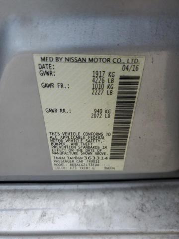 2016 NISSAN ALTIMA 2.5 - 1N4AL3AP0GN363314