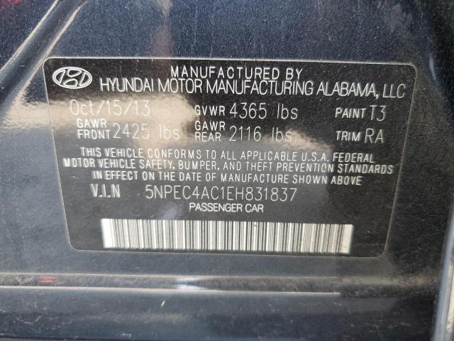 VIN 5NPEC4AC1EH831837 2014 Hyundai Sonata, SE no.12