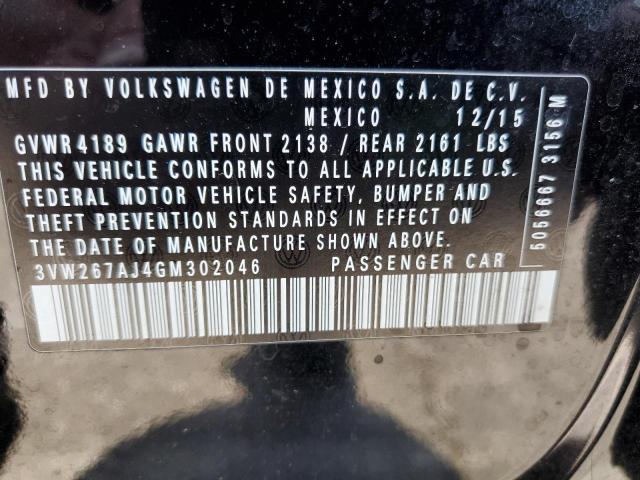 VIN 3VW267AJ4GM302046 2016 VOLKSWAGEN JETTA no.12