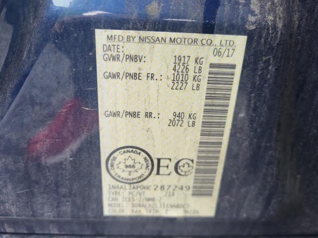 2017 NISSAN ALTIMA 2.5 - 1N4AL3AP0HC287249