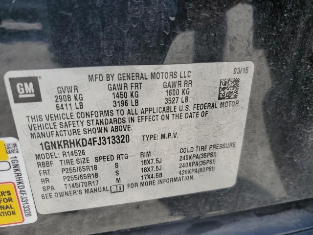 2015 CHEVROLET TRAVERSE L - 1GNKRHKD4FJ313320