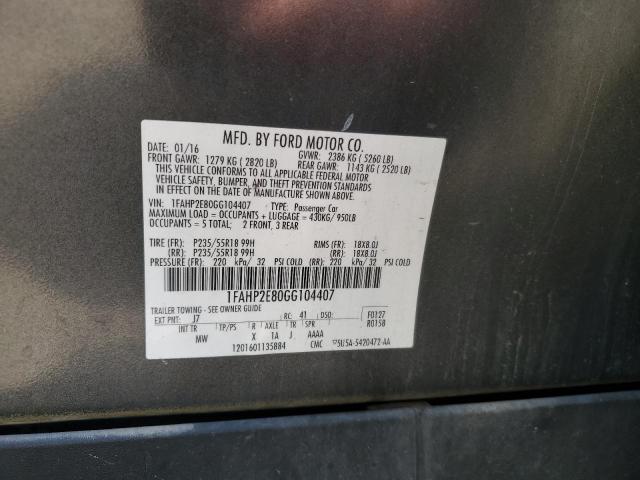2016 FORD TAURUS SEL - 1FAHP2E80GG104407