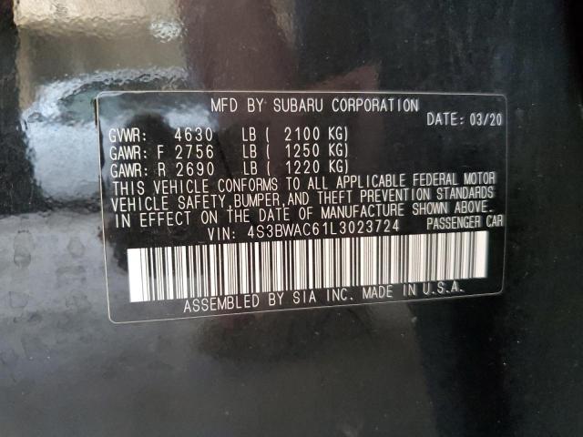 2020 SUBARU LEGACY PRE 4S3BWAC61L3023724  69068834