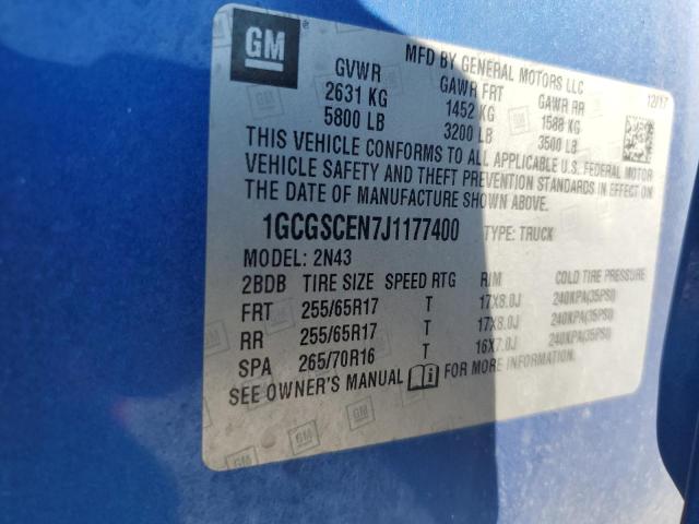 2018 CHEVROLET COLORADO L - 1GCGSCEN7J1177400