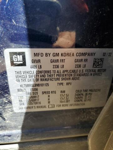 2022 CHEVROLET TRAILBLAZE - KL79MRSL8NB101125