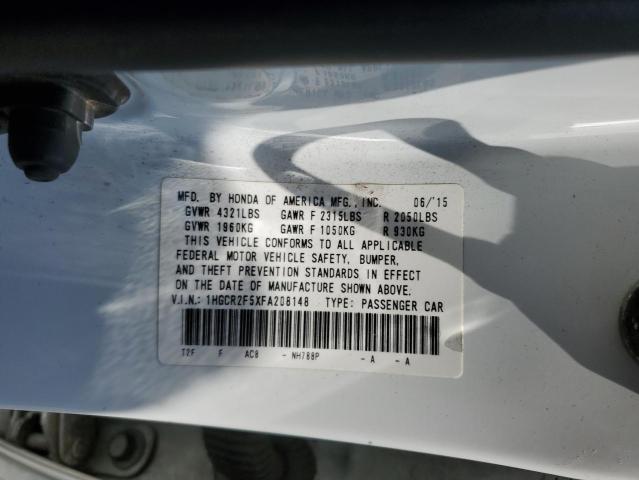 VIN 1HGCR2F5XFA208148 2015 Honda Accord, Sport no.12