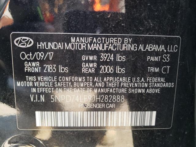 2018 HYUNDAI ELANTRA SE - 5NPD74LF9JH282888