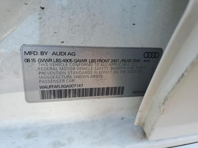 2016 AUDI A4 PREMIUM - WAUFFAFL6GA007147
