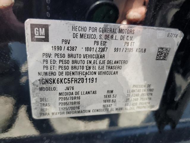2015 CHEVROLET TAHOE - 1GNSK6KC5FR201191