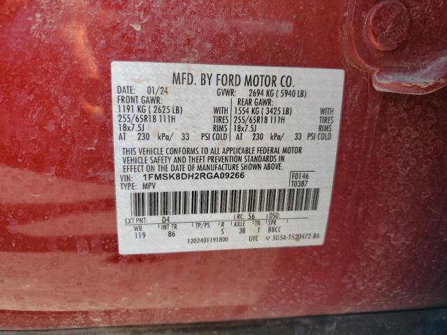 2024 FORD EXPLORER X - 1FMSK8DH2RGA09266