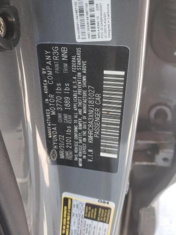 2022 HYUNDAI VENUE SEL KMHRC8A3XNU181027  65394184