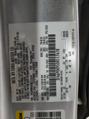 VIN 3FA6P0K95DR117618 2013 Ford Fusion, Titanium no.12